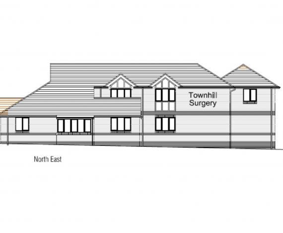 Elevation drawing of Townhill Surgery